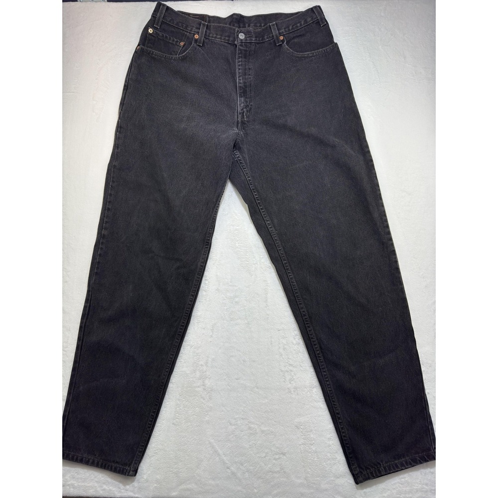 Levis 550 Jeans Mens‎ 40x32 Black Denim Relaxed Fit Tapered Leg Charcoal Wash